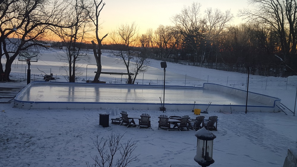 Backyard wonderland ice rink